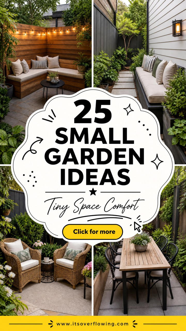 25 Small Garden Ideas With Compact Furniture for Tiny Spaces - 25 Small Garden Ideas With Compact Furniture for Tiny Spaces