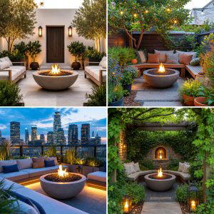 25 Small Garden Ideas With Fire Bowl for Cozy Outdoor Nights