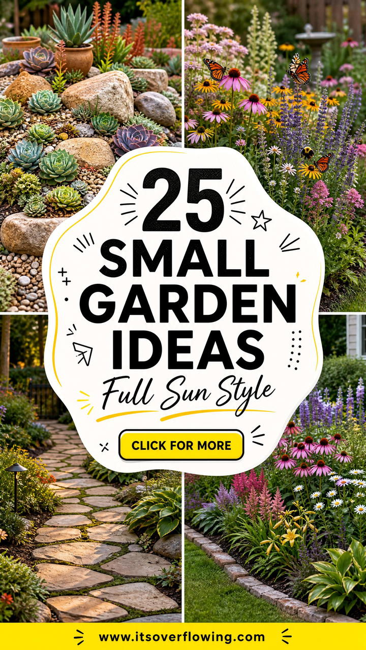 25 Small Garden Ideas for Full Sun With Bright Bold Style - 25 Small Garden Ideas for Full Sun With Bright, Bold Style