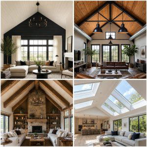 25 Stunning Living Room Vaulted Ceiling Design Ideas