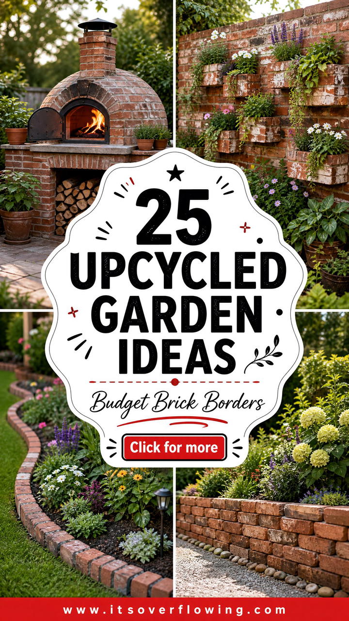 25 Upcycled Garden Ideas With Bricks for Budget-Friendly Borders - 25 Upcycled Garden Ideas With Bricks for Budget-Friendly Borders