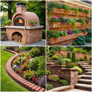 25 Upcycled Garden Ideas With Bricks for Budget-Friendly Borders