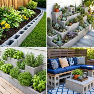 25 Upcycled Garden Ideas With Cinder Blocks for Easy Raised Beds