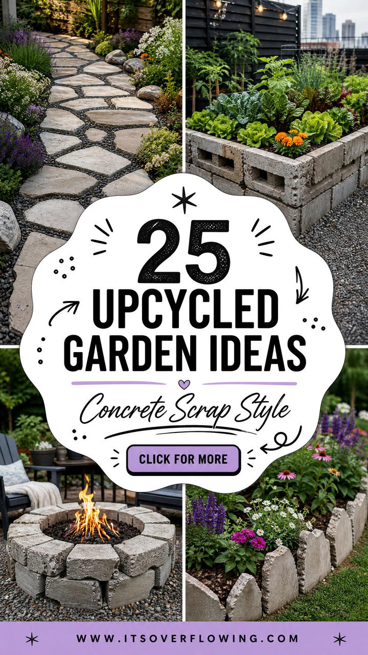 25 Upcycled Garden Ideas With Concrete Scraps To Try - 25 Upcycled Garden Ideas With Concrete Scraps To Try