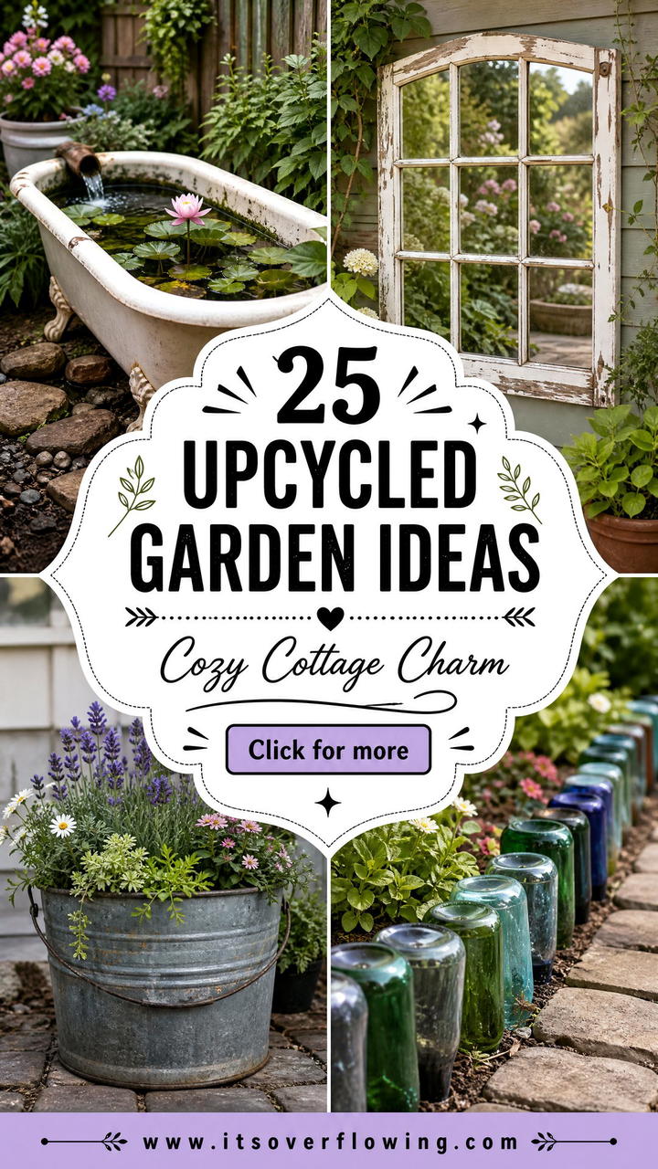 25 Upcycled Garden Ideas With Cottage Style for Cozy Charm - 25 Upcycled Garden Ideas With Cottage Style for Cozy Charm