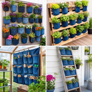 25 Upcycled Garden Ideas With Denim Pockets for Clever Planters