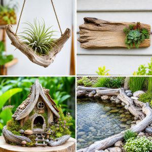 25 Upcycled Garden Ideas With Driftwood for Rustic Outdoor Decor