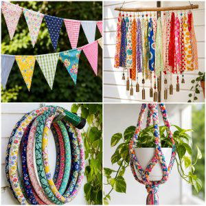 25 Upcycled Garden Ideas With Fabric Scraps for Colorful Decor