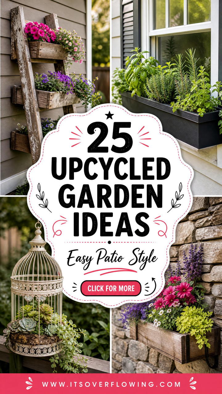 25 Upcycled Garden Ideas With Flower Boxes for Easy Patio Style - 25 Upcycled Garden Ideas With Flower Boxes for Easy Patio Style
