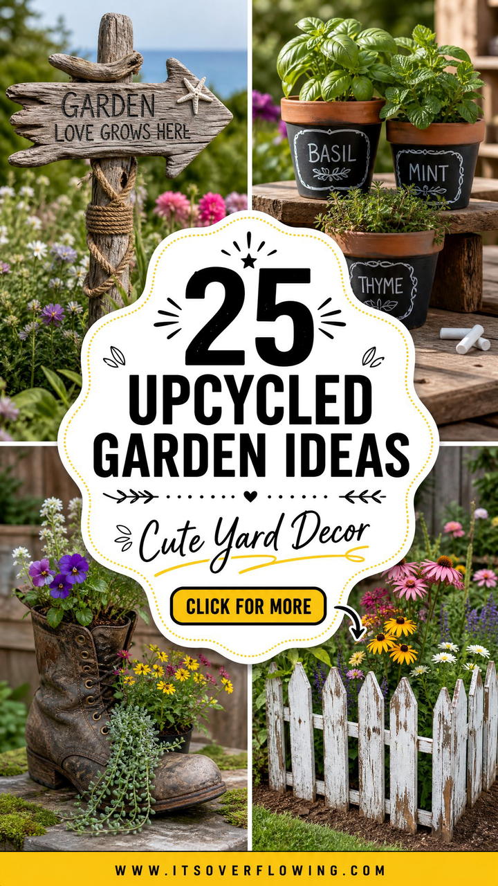 25 Upcycled Garden Ideas With Garden Signs for Cute Yard Decor - 25 Upcycled Garden Ideas With Garden Signs for Cute Yard Decor