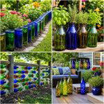 25 Upcycled Garden Ideas With Glass Bottles for Yard Decor