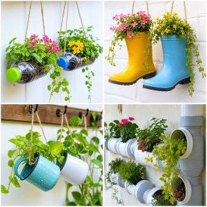 25 Upcycled Garden Ideas With Hanging Planters to Try