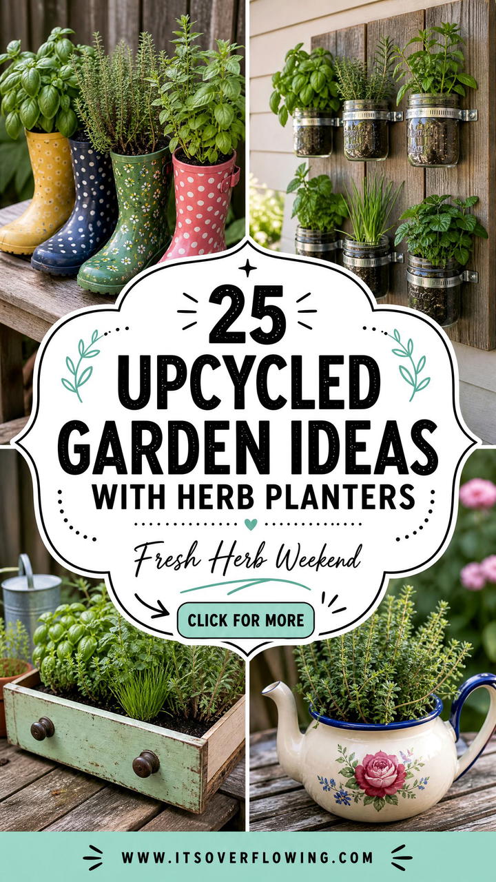 25 Upcycled Garden Ideas With Herb Planters This Weekend - 25 Upcycled Garden Ideas With Herb Planters This Weekend