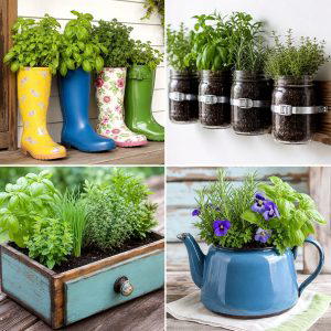 25 Upcycled Garden Ideas With Herb Planters This Weekend