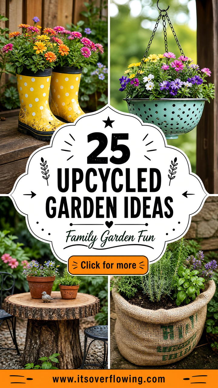25 Upcycled Garden Ideas With Kids Projects for Family Fun - 25 Upcycled Garden Ideas With Kids Projects for Family Fun