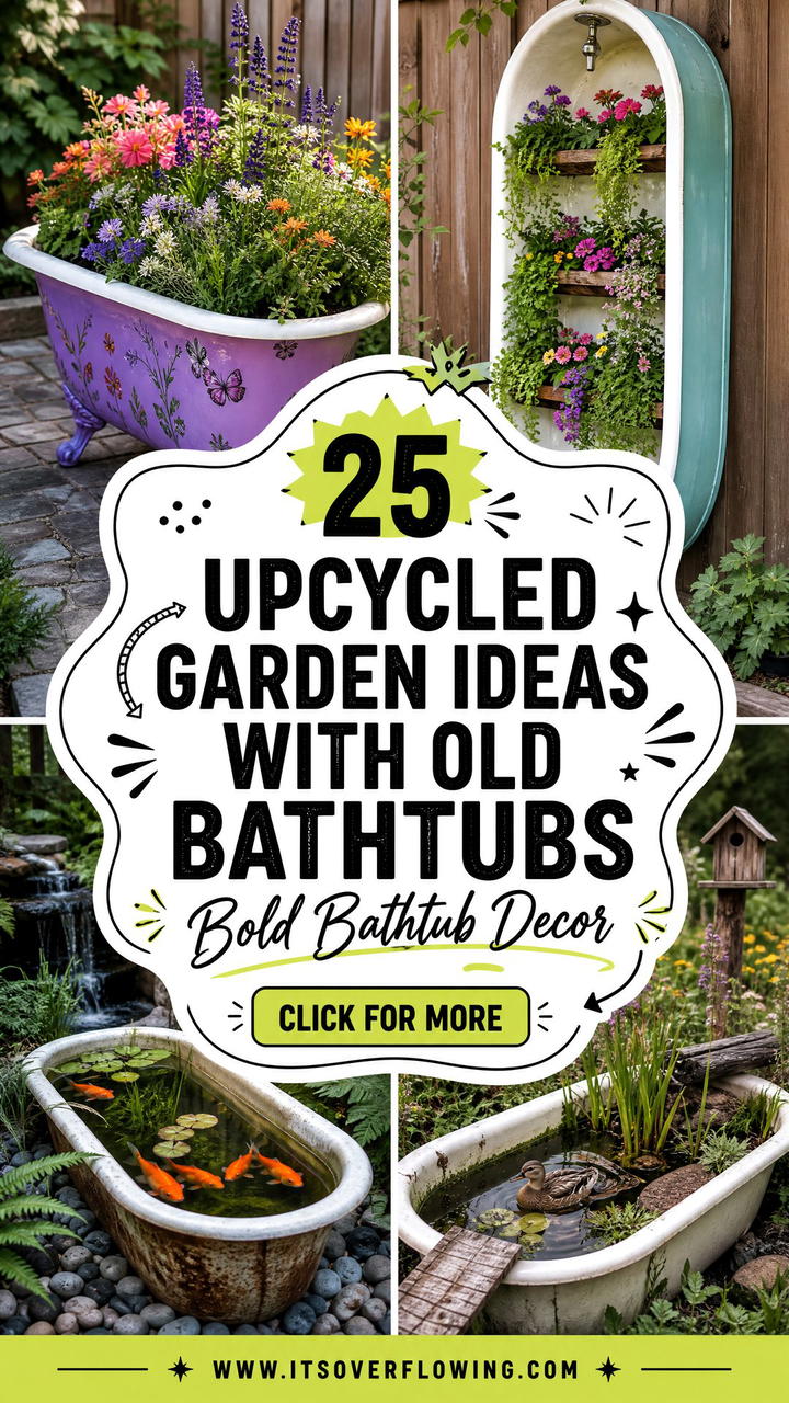 25 Upcycled Garden Ideas With Old Bathtubs for Bold Decor - 25 Upcycled Garden Ideas With Old Bathtubs for Bold Decor