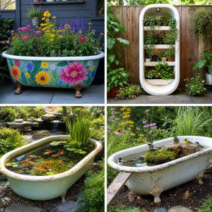 25 Upcycled Garden Ideas With Old Bathtubs for Bold Decor