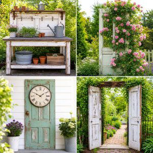 25 Upcycled Garden Ideas With Old Doors for Rustic Style