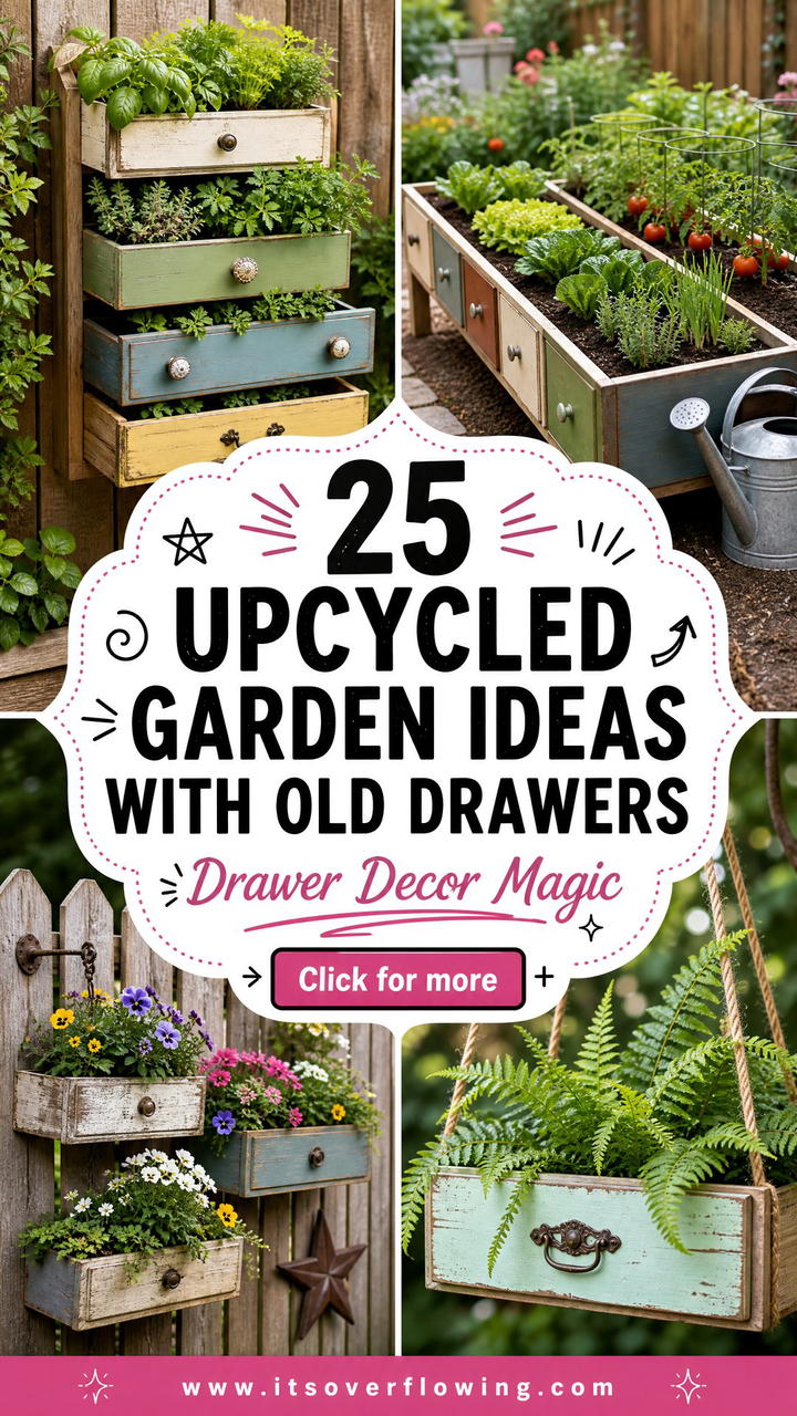 25 Upcycled Garden Ideas With Old Drawers for Decor - 25 Upcycled Garden Ideas With Old Drawers for Decor