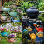 25 Upcycled Garden Ideas With Old Kettles for Cute Planters