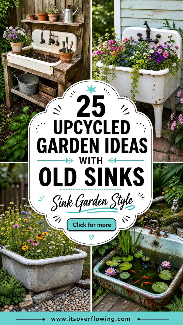 25 Upcycled Garden Ideas With Old Sinks for Unique Style - 25 Upcycled Garden Ideas With Old Sinks for Unique Style