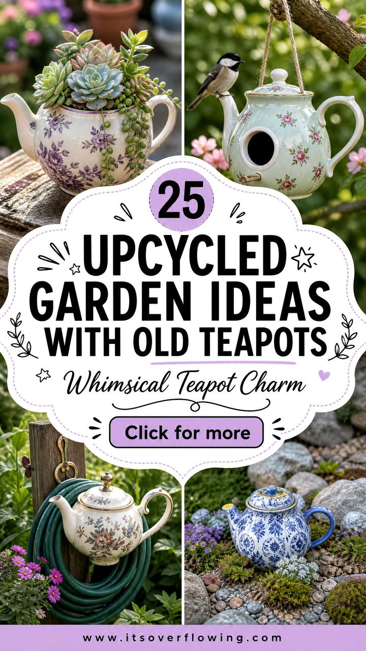 25 Upcycled Garden Ideas With Old Teapots for Whimsy - 25 Upcycled Garden Ideas With Old Teapots for Whimsy