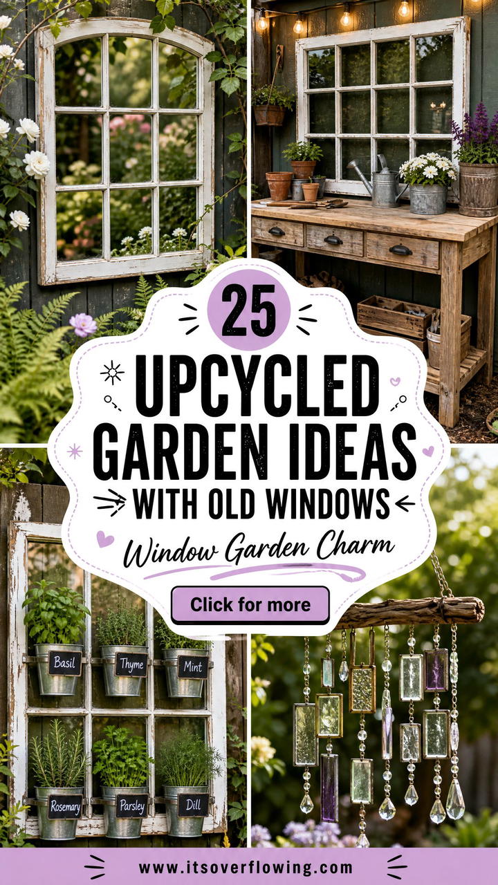 25 Upcycled Garden Ideas With Old Windows for Charm - 25 Upcycled Garden Ideas With Old Windows for Charm