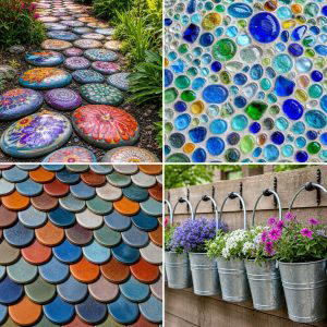 25 Upcycled Garden Ideas With Pathway Markers to Try