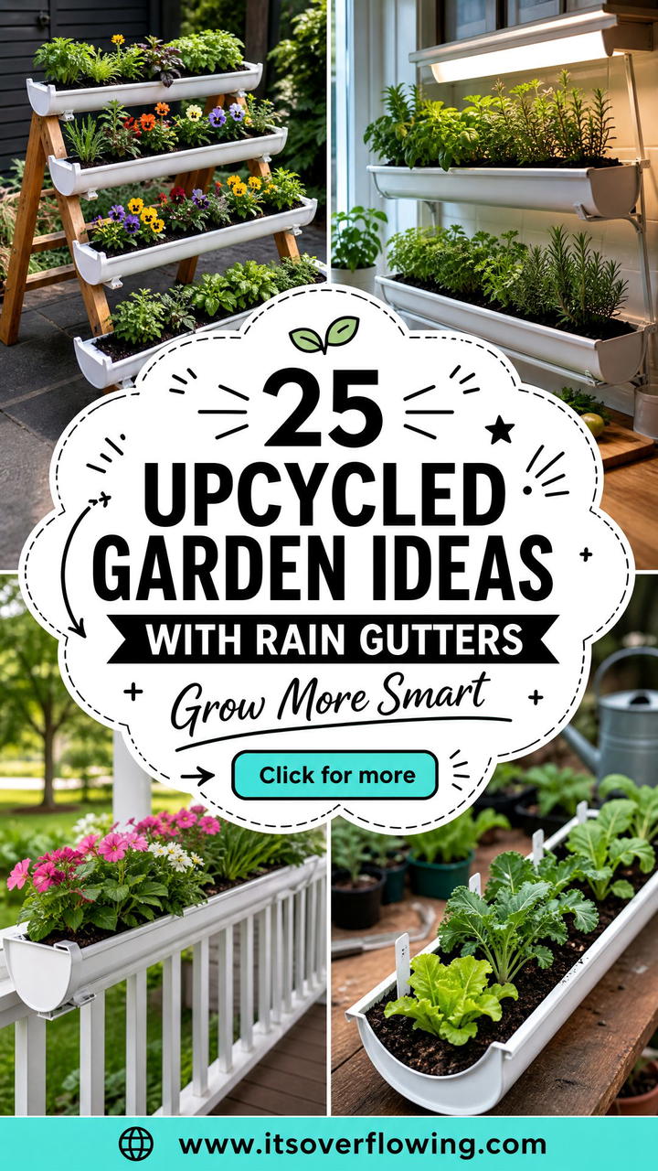 25 Upcycled Garden Ideas With Rain Gutters to Grow More - 25 Upcycled Garden Ideas With Rain Gutters to Grow More
