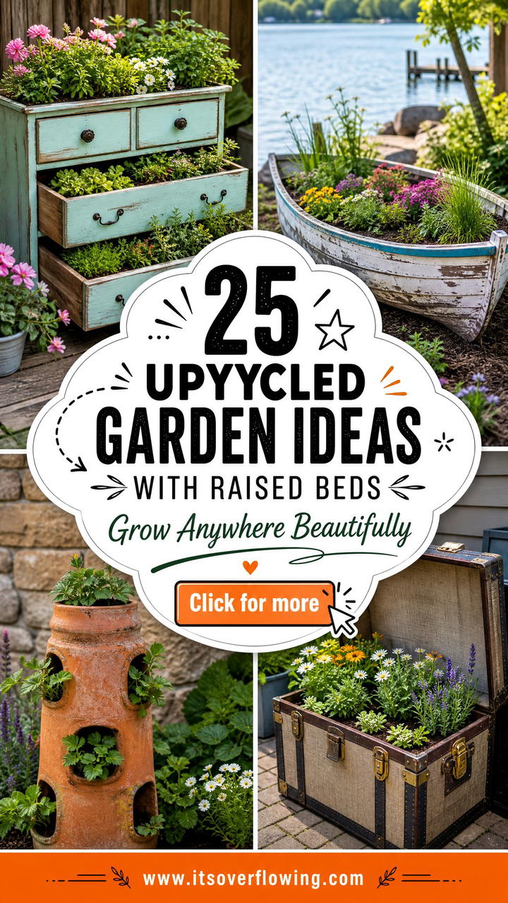 25 Upcycled Garden Ideas With Raised Beds for Any Yard - 25 Upcycled Garden Ideas With Raised Beds for Any Yard