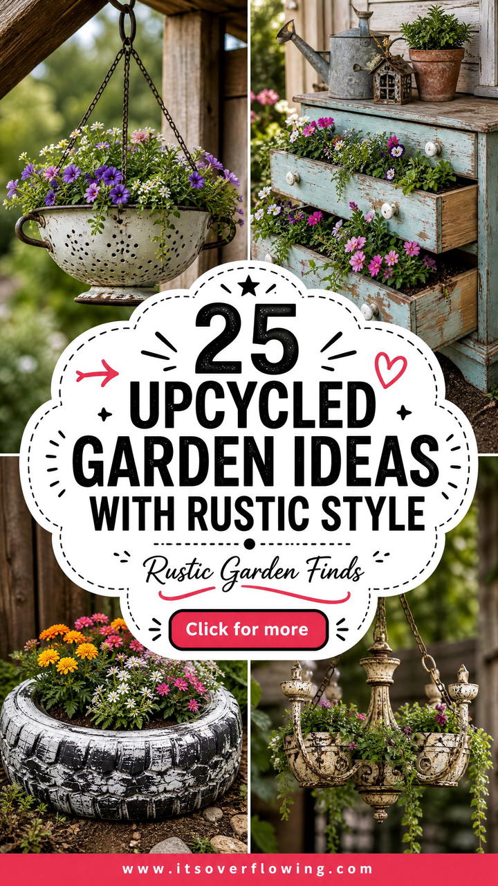 25 Upcycled Garden Ideas With Rustic Style Youll Adore - 25 Upcycled Garden Ideas With Rustic Style You’ll Adore