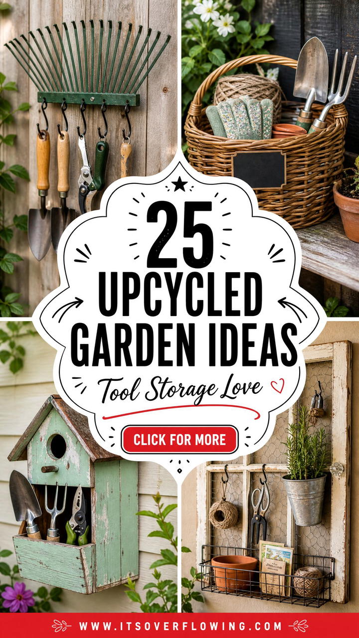 25 Upcycled Garden Ideas With Tool Storage Youll Love - 25 Upcycled Garden Ideas With Tool Storage You’ll Love