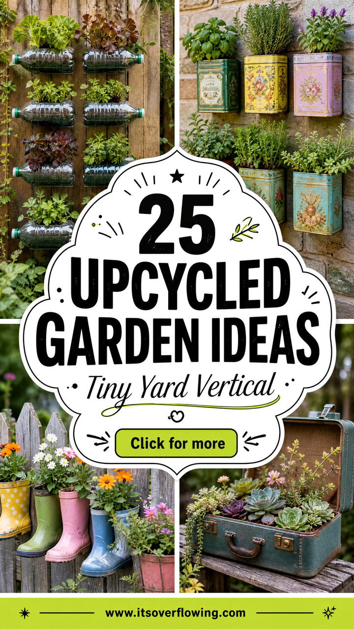 25 Upcycled Garden Ideas With Vertical Gardens for Tiny Yards - 25 Upcycled Garden Ideas With Vertical Gardens for Tiny Yards