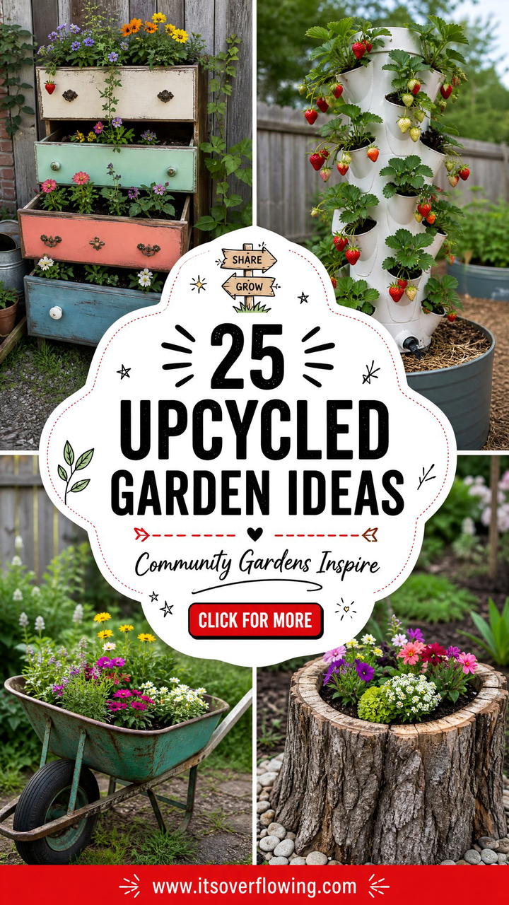 25 Upcycled Garden Ideas for Community Gardens That Inspire - 25 Upcycled Garden Ideas for Community Gardens That Inspire
