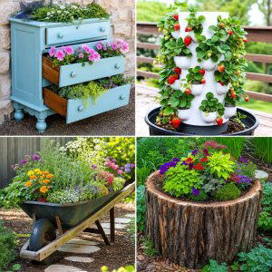 25 Upcycled Garden Ideas for Community Gardens That Inspire