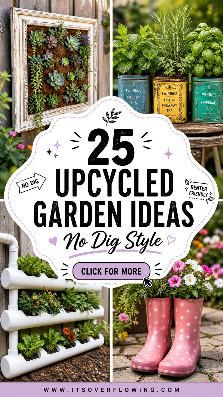 25 Upcycled Garden Ideas for Renters With No-Dig Style - 25 Upcycled Garden Ideas for Renters With No-Dig Style