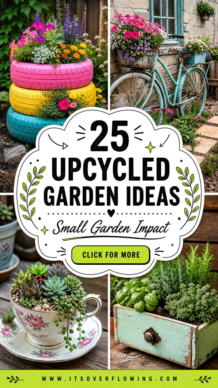 25 Upcycled Garden Ideas for Small Gardens With Big Impact - 25 Upcycled Garden Ideas for Small Gardens With Big Impact