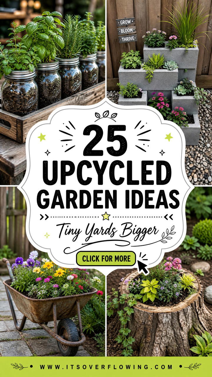 25 Upcycled Garden Ideas for Tiny Yards That Feel Bigger - 25 Upcycled Garden Ideas for Tiny Yards That Feel Bigger