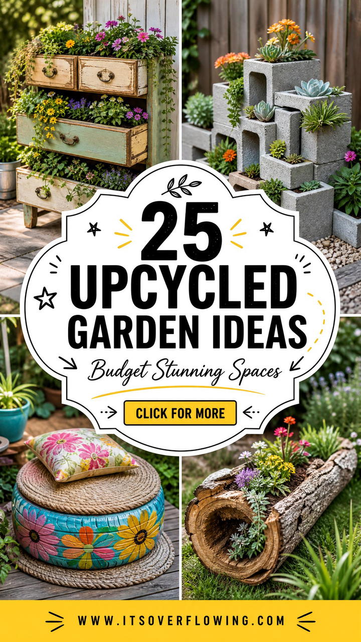 25 Upcycled Garden Ideas on a Budget for Stunning Spaces - 25 Upcycled Garden Ideas on a Budget for Stunning Spaces