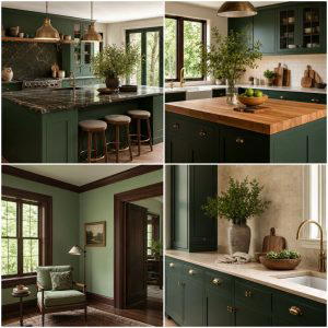 25 Warm Green and Brown Kitchen Design Ideas