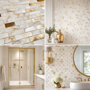 25 White and Gold Bathroom Ideas for a Luxurious Look