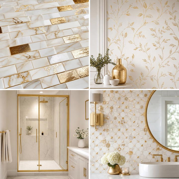25 White and Gold Bathroom Ideas for a Luxurious Look