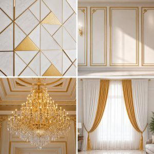 25 White and Gold Living Room Ideas for Elegance