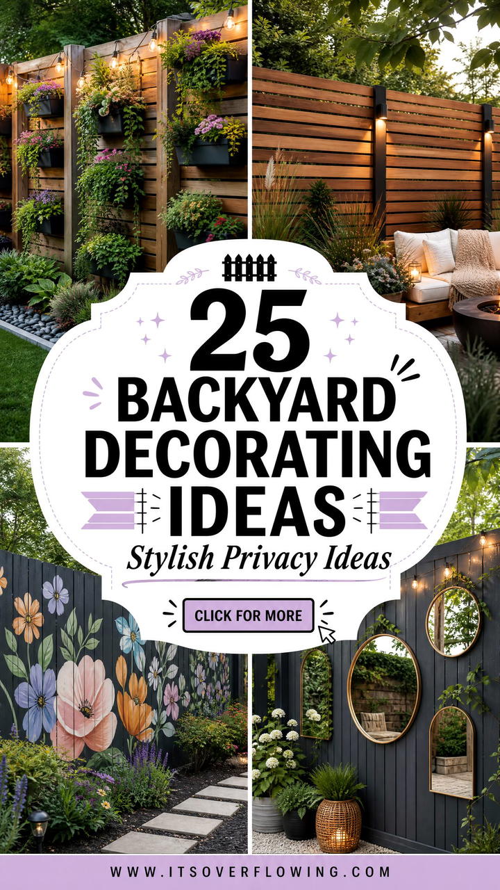 25 backyard decorating ideas with fence decor for Stylish Privacy - 25 backyard decorating ideas with fence decor for Stylish Privacy