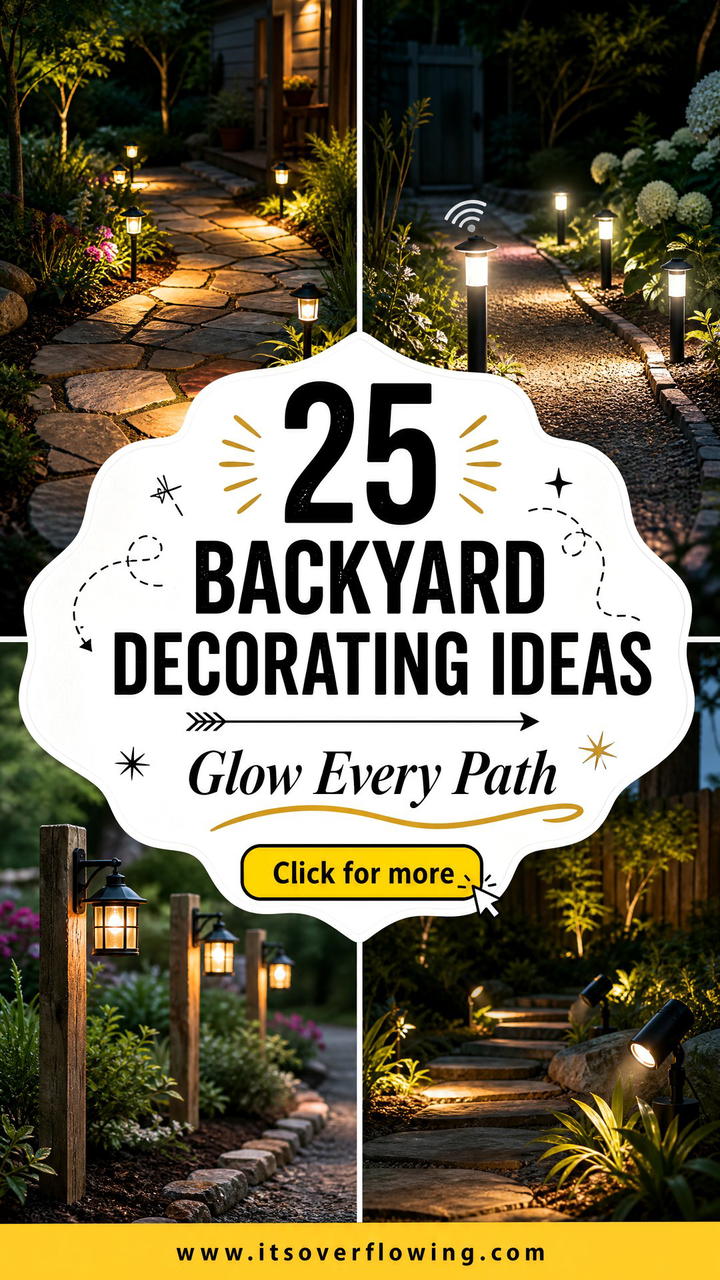 25 backyard decorating ideas with pathway lights to Glow - 25 backyard decorating ideas with pathway lights to Glow