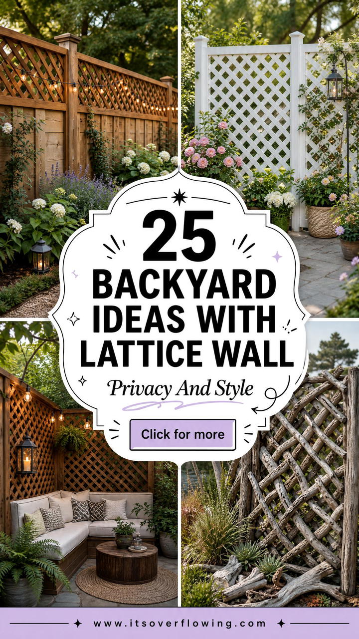25 backyard ideas with lattice wall for Privacy and Style - 25 backyard ideas with lattice wall for Privacy and Style