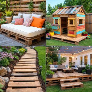 25 backyard ideas with pallet furniture for Budget Patio Style