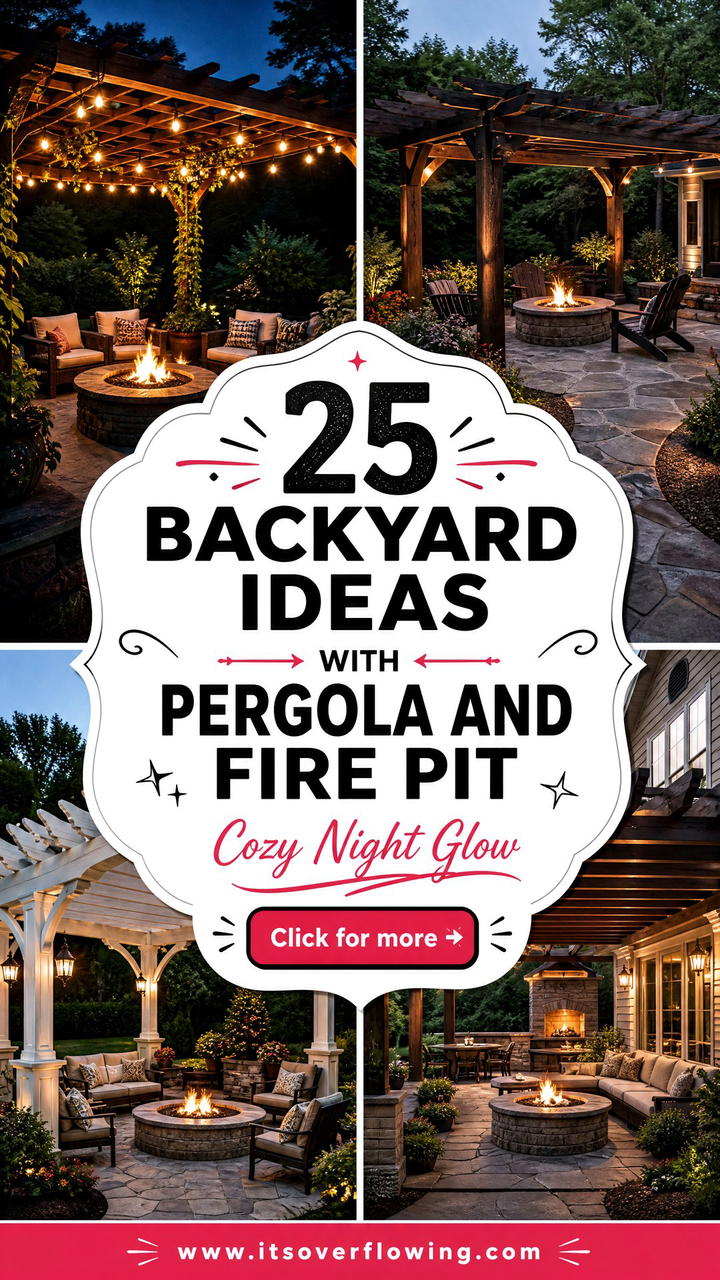 25 backyard ideas with pergola and fire pit for Cozy Nights - 25 backyard ideas with pergola and fire pit for Cozy Nights