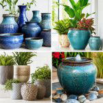 25 backyard ideas with pot clusters for Colorful Garden Style