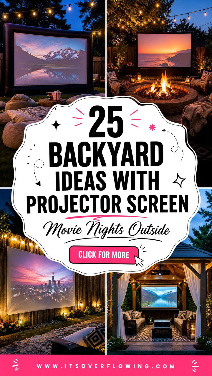 25 backyard ideas with projector screen for Movie Nights - 25 backyard ideas with projector screen for Movie Nights
